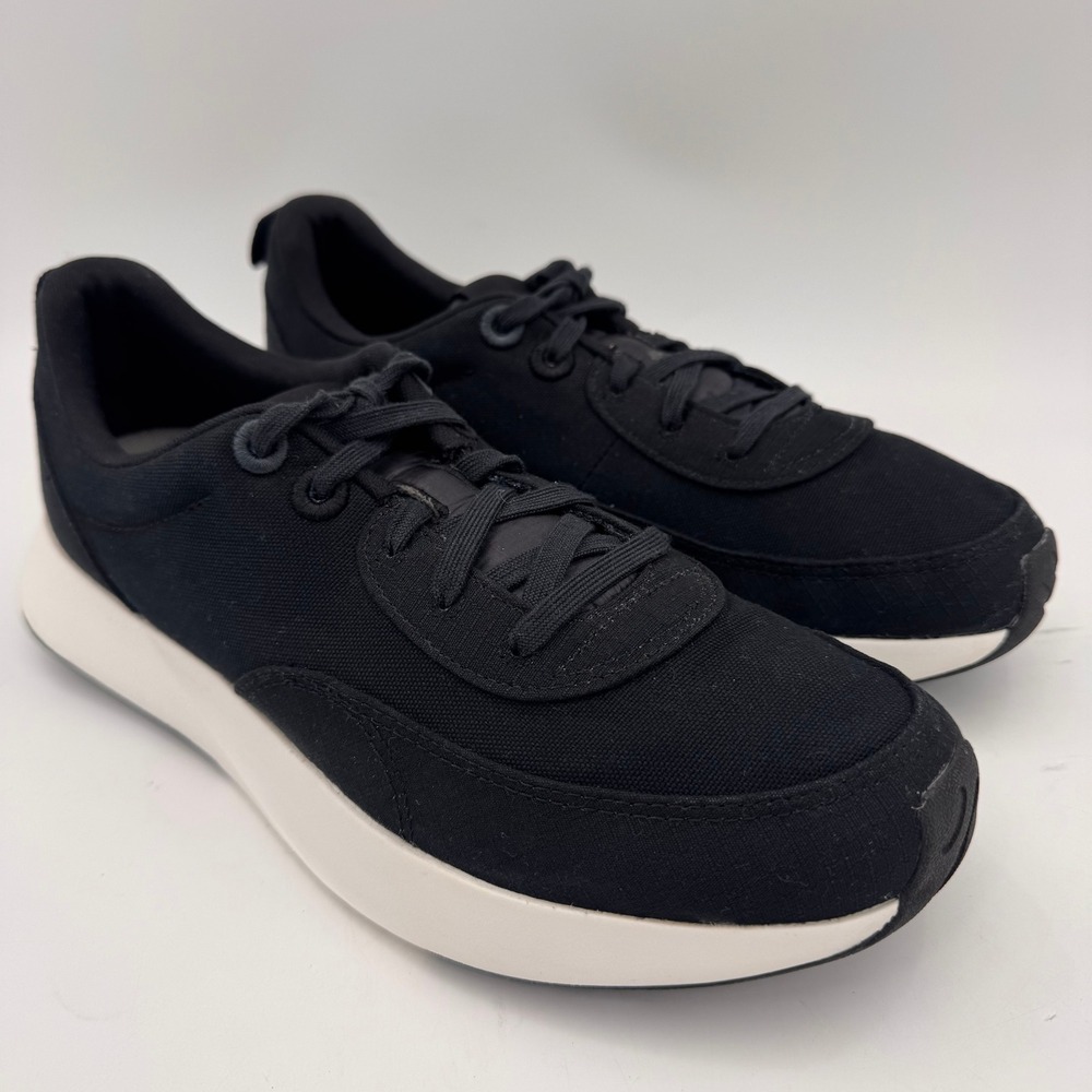 Allbirds Canvas Pacer Black Off White Low Top Sustainable Sneakers Men 10 Casual